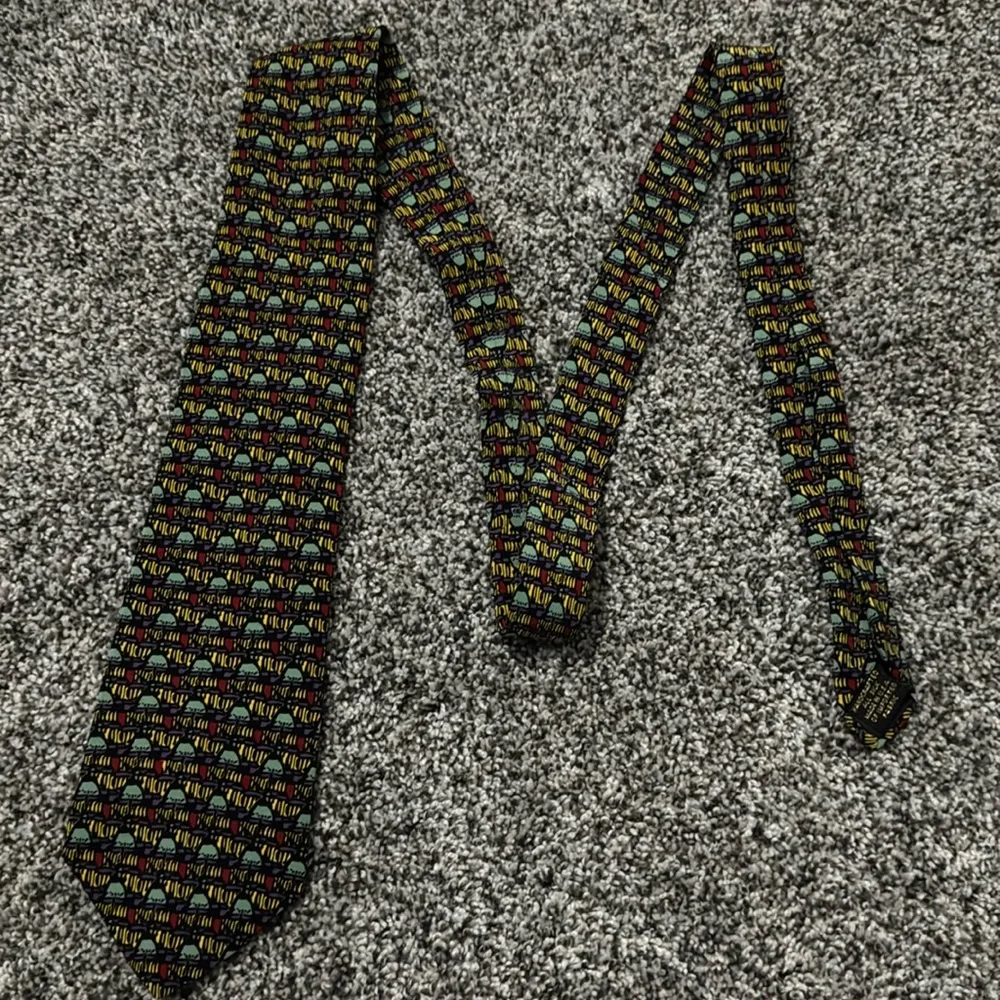 Archifetti “Dome Convention” Green/Yellow/Red/Purple Neck Tie 100% Silk